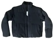 NWT Travis Mathew Puffer Jacket Womens Large Mont Blanc Black Full Zip