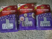 3M Command ADJUSTABLES REPOSITION CLIPS STRIPS HOOKS CLIPS OVER 100 NEW IN BOX