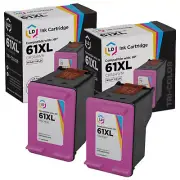 2PK LD CC564WN Compatible HP 61XL TriColor Ink Cartridge Deskjet 1055 1056 1510