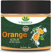 UMERICA Premium Orange Face Scrub for Glowing Skin, With Walnut For Skin Illumination And Tan,Tan Removal Deep Cleansing 100gm