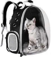 Premium Cat Backpack Carriers Bubble, Clear Pet Carrier Backpack Bag for Cat Puppy Dogs, Airline-Approved Ventilate Transparent Capsule Backpack for Travel, Hiking and Outdoor Use