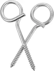 Generic 2pcs Heavy Duty Stainless Steel Ceiling Hooks for Swing Chairs Ergonomic Design Easy Installation Secure and Strong Eye Hooks for Hanging Versatile Use Beams and Ceilings