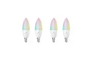 4x Laser 5W E14 Smart RGB LED Light Bulb Colour Adjustable WiFi App Control