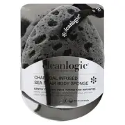 Charcoal Infused Sea Foam Body Sponge 1 Count By Cleanlogic