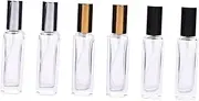 Gogogmee Stylish 6 Pack Perfume Bottles 20ml Glass Refill Bottles Gold Silver Black Scent Spray Bottles for Women