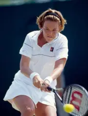 Lindsay Davenport USA against Steffi Graf of Germany in the Women'- Old Photo