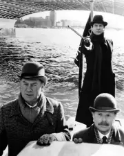 Adventures of Sherlock Holmes Jeremy Brett David Burke Thames boat 24x36 poster