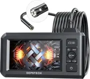 High-Def Dual Lens Borescope with 4.3" LCD & 7 LED Lights for Precise Inspection