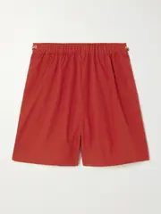 [Max Mara] Max Mara - Haway Cotton-poplin Shorts - Red - UK 14 UK 14 Red