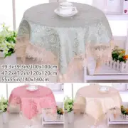 Lace Edging Tablecloth Floral Table Cover Fabric Square Hotel Home European