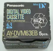 NEW Panasonic AY-DVM63EB Mini DV Digital Video Cassette 5 Tapes NIB