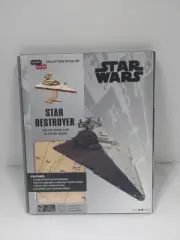 Star Wars Star Destroyer 3D Wood Model and Book IncrediBuilds Wood Art