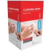 AEROWIPE Alcohol-Free Cleansing Wipes Box/100