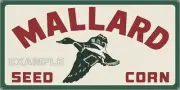 MALLARD SEED CORN FEED STORE VINTAGE OLD FARM SIGN REMAKE ALUMINUM SIZE OPTIONS