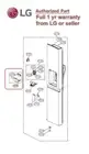 LG GENUINE PART #ACQ30358602 LG FRIDGE Cover Assy, Display GS-N635PL GS-N635PL
