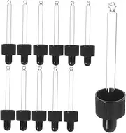 DEARMAMY 12Pcs Glass Eye Dropper with Ball Durable Oil Pipettes for Travel Outdoor Use Heat Resistant Liquid Dispenser for Essential Oils and Crafts