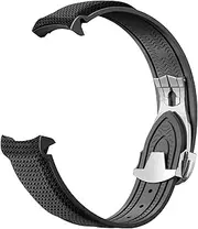 [Wentokye] Curved End Rubber Strap Compatible with Omega X Swatch Moonswatch Speedmaster and more 20mm Watch，Swatch Omega Moonswatch Speedmaster Watch Replacement Band Deployment Buckle Men Women