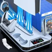 Cooling Station for PS5 With Controller Charging Station, Console Stand 3 USB Hu