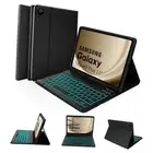 7 Colors Backlit Keyboard Case for Samsung Galaxy Tab A9 Black+Backlit