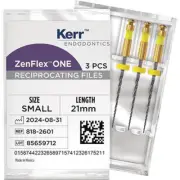 Endodontic ZenFlex ONE Reciprocating NiTi Files – 21 mm By Kerr (3/pack)