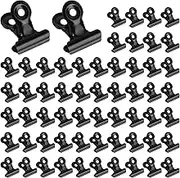 Pack of 60 Small Bulldog Paper Clips, 22 mm Metal Clips, Mini Multi-Function Clips for Clips, Letter Clips for Photos, Office and Kitchen (Black)