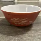 Vintage PYREX Autumn Harvest Wheat Pattern Nesting Mixing Bowl #403 2.5 Liter