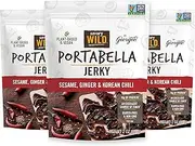 Savory Wild Portabella Mushroom Jerky - Sesame Ginger & Korean Chili (3 Pack)