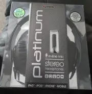 Sentry HS861 Platinum Stereo adjustable fit Headphone w/Mic Black ipad iphone