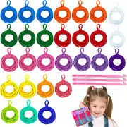 293 Pcs Loom Potholder Loops 7" Weaving Loom Loops for Kids Weaving Craft with 3