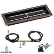 24" x 8" Stainless Steel Drop-In Pan w/ Spark Ignition Natural Gas - Bronze