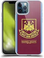 Head Case Designs Officially Licensed West Ham United FC 2015/16 Final Home Retro Crest Gel Case [Military Grade Protection] Compatible with Apple iPhone 12 Pro Max