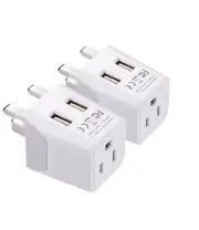 Ceptics UK, Hong Kong, Ireland Travel Adapter Plug Type G - USA Input 2pack