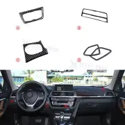 Real Carbon Fiber Side AC Vent Multimedia Control Panel Cover For BMW 3 Series