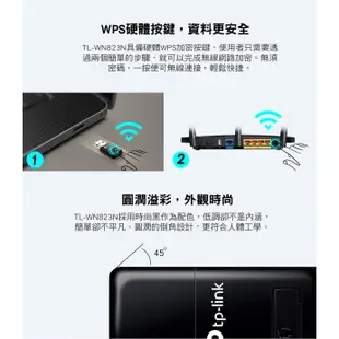 TP-LINK TL-WN823N USB2.0 迷你 無線網卡 300M 分享器 網路卡