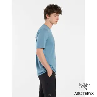 【Arcteryx 始祖鳥】男 Ionia Logo 羊毛短袖圓領衫(快樂藍)