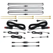 8pc Oztrail 3-Bar LED Light Kit w/ Carry Bag Camping Outdoor Cable/Plug/Switch