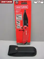 Craftsman Axis Lock Combination Drop Point Blade Red Handle Folding Pocket Knife