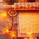 Bake Cookies 3D Pumpkin Halloween Rolling Pin Wooden Embossing Decorative