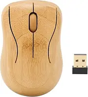Wireless Keyboard, Mouse, Wireless Keyboard and Mouse Combo, 2.4GHz Wireless Connection Bamboo Wood Computer Control Devices for Office (Mouse)