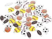[LALAFINA] Create Your Own Fashion Jewelry 50pcs Rugby Charms Charms for Jewelry Making for Diy Accessories