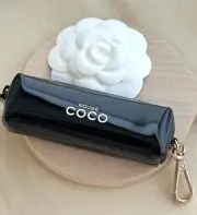 CHANEL Rouge Coco Patent Lipstick Case Keychain- Limited Edition -Case ONLY