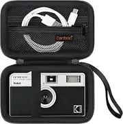 Canboc Carrying Travel Case for Kodak EKTAR H35/ H35N/ M35/ F9/ M38 Half Frame Film Camera, Point and Shoot Camera Bag, Zipper Mesh Pocket fits Film, Batteries, USB Cable, Black (Case Only)