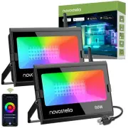 NOVOSTELLA 80W Smart LED Flood Lights, RGB, Second-Generation WiFi Outdoor Di...