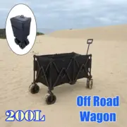 200L Large Beach Trolley Camping Wagon Folding Storage Cart 150kg Load