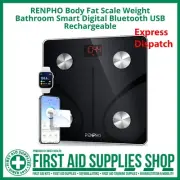 RENPHO Body Fat Scale Weight Bathroom Smart Digital Bluetooth USB Rechargeable