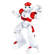 (Red)RC Robot Toys for Kids, Gesture Sensing Programmable Rechargeable Remote Control Robot for Boys Girls Birthday Gift Present
