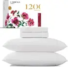 100% Egyptian Cotton Sheets Queen Size - 1200 Thread Count 4 PC Queen Sheet Set
