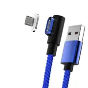 Magnetic Sideway Fast Charging Cable for Micro USB 2m Blue