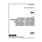 Kohler TP-6068 10/02b Genuine OEM Marine Generator 4EFOZ Operation Manual