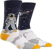 [Sock It To Me] Men's Crew Sock, One Giant Leap